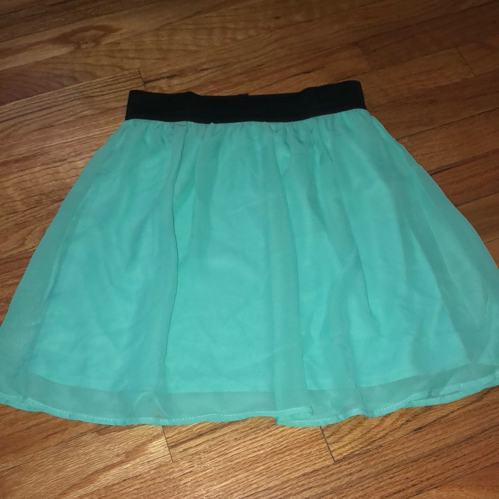 Mint color skirt